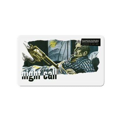 Night Call by M. Cameron Pollock, The Man magazine, 1952 (Magazine Illustration) Refrigerator Magnet - The Sticker Space