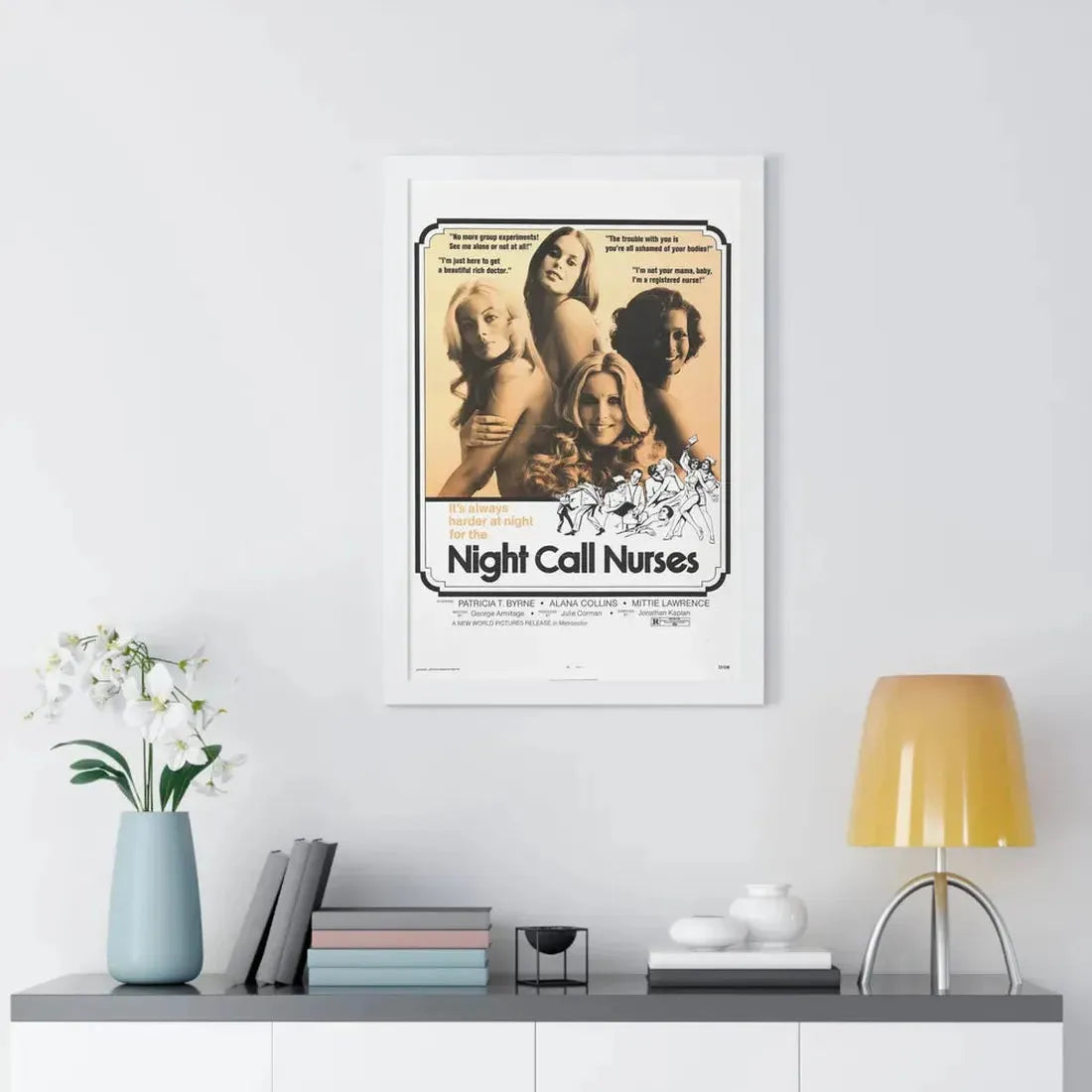 NIGHT CALL NURSES 1972 - Framed Movie Poster - The Sticker Space