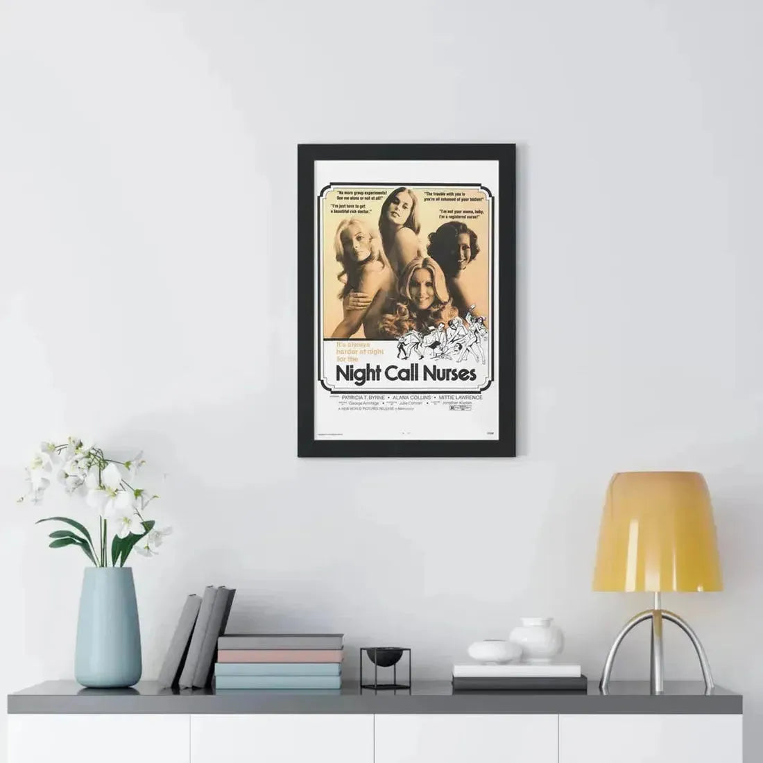 NIGHT CALL NURSES 1972 - Framed Movie Poster - The Sticker Space