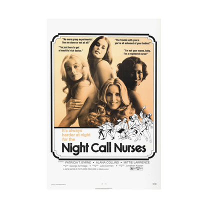 NIGHT CALL NURSES 1972 - Paper Movie Poster-The Sticker Space