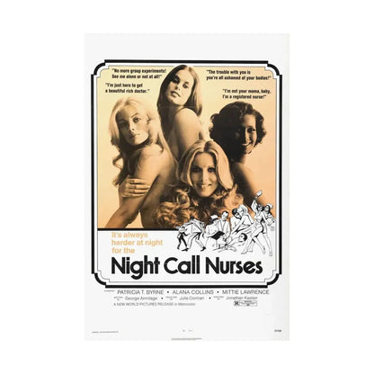 NIGHT CALL NURSES 1972 - Paper Movie Poster - The Sticker Space