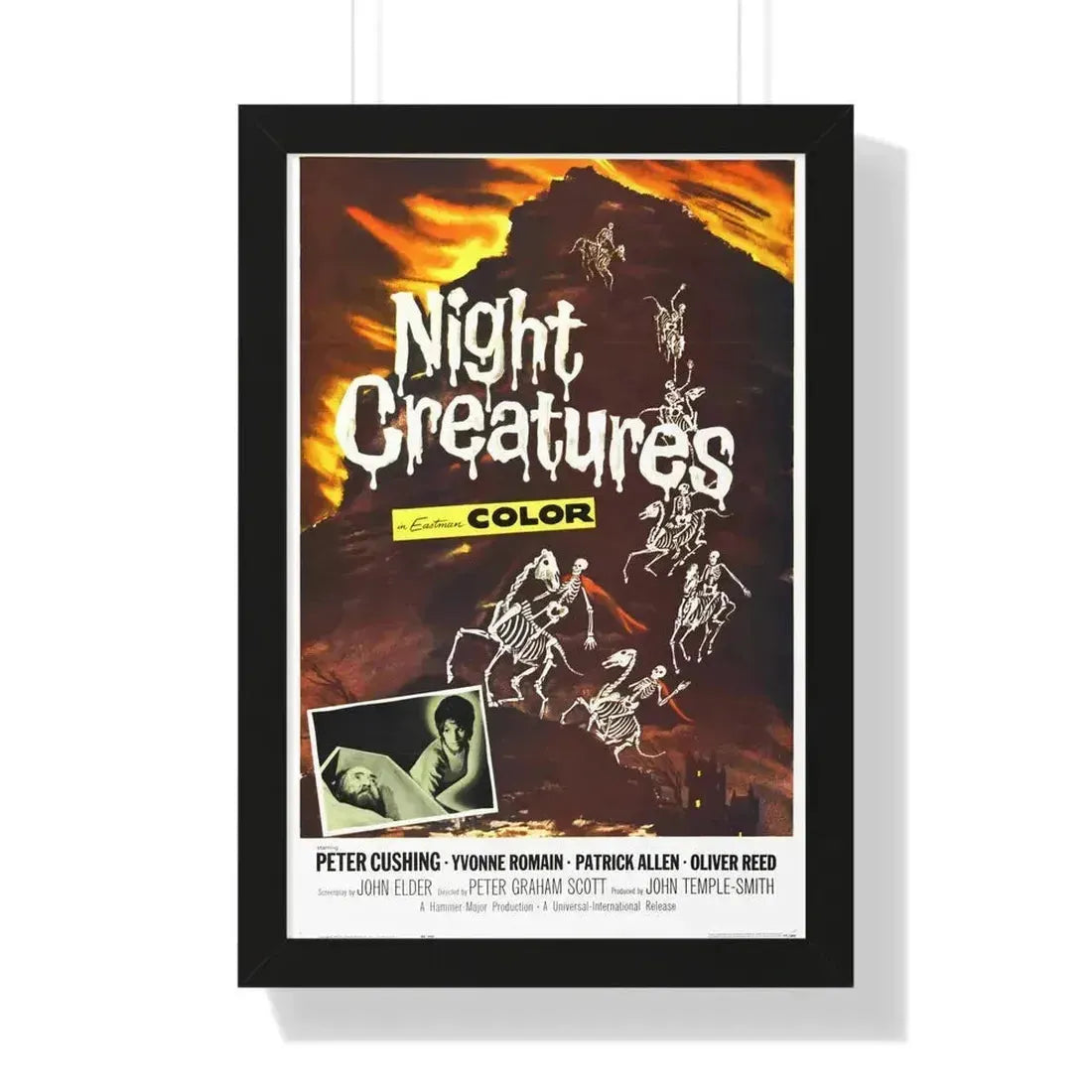NIGHT CREATURES 1962 - Framed Movie Poster 16″ x 24″ Black - The Sticker Space