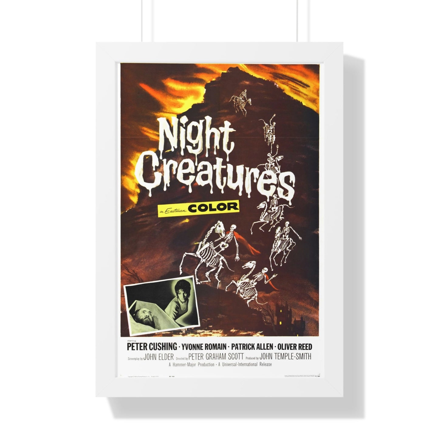 NIGHT CREATURES 1962 - Framed Movie Poster-16″ x 24″-The Sticker Space