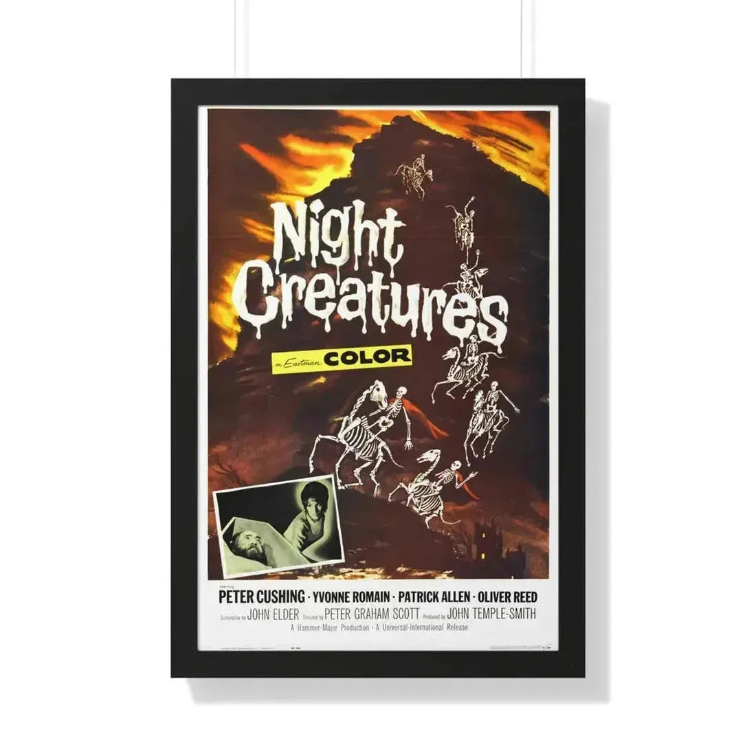NIGHT CREATURES 1962 - Framed Movie Poster 20" x 30" Black - The Sticker Space