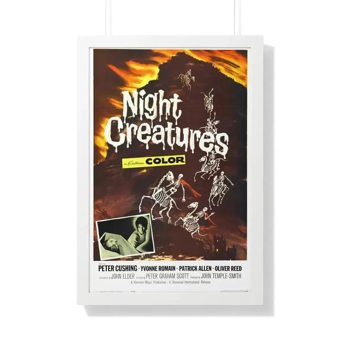 NIGHT CREATURES 1962 - Framed Movie Poster 20" x 30" White - The Sticker Space