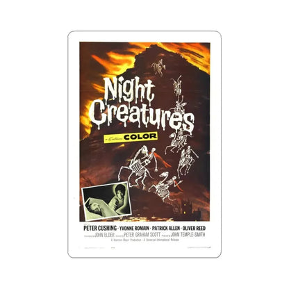 NIGHT CREATURES 1962 Movie Poster - STICKER Vinyl Kiss-Cut Decal 4 Inch White - The Sticker Space