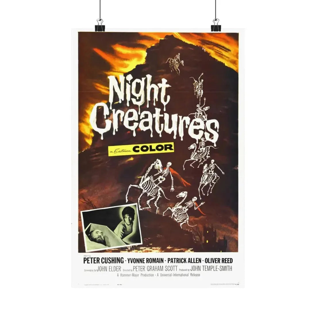NIGHT CREATURES 1962 - Paper Movie Poster - The Sticker Space