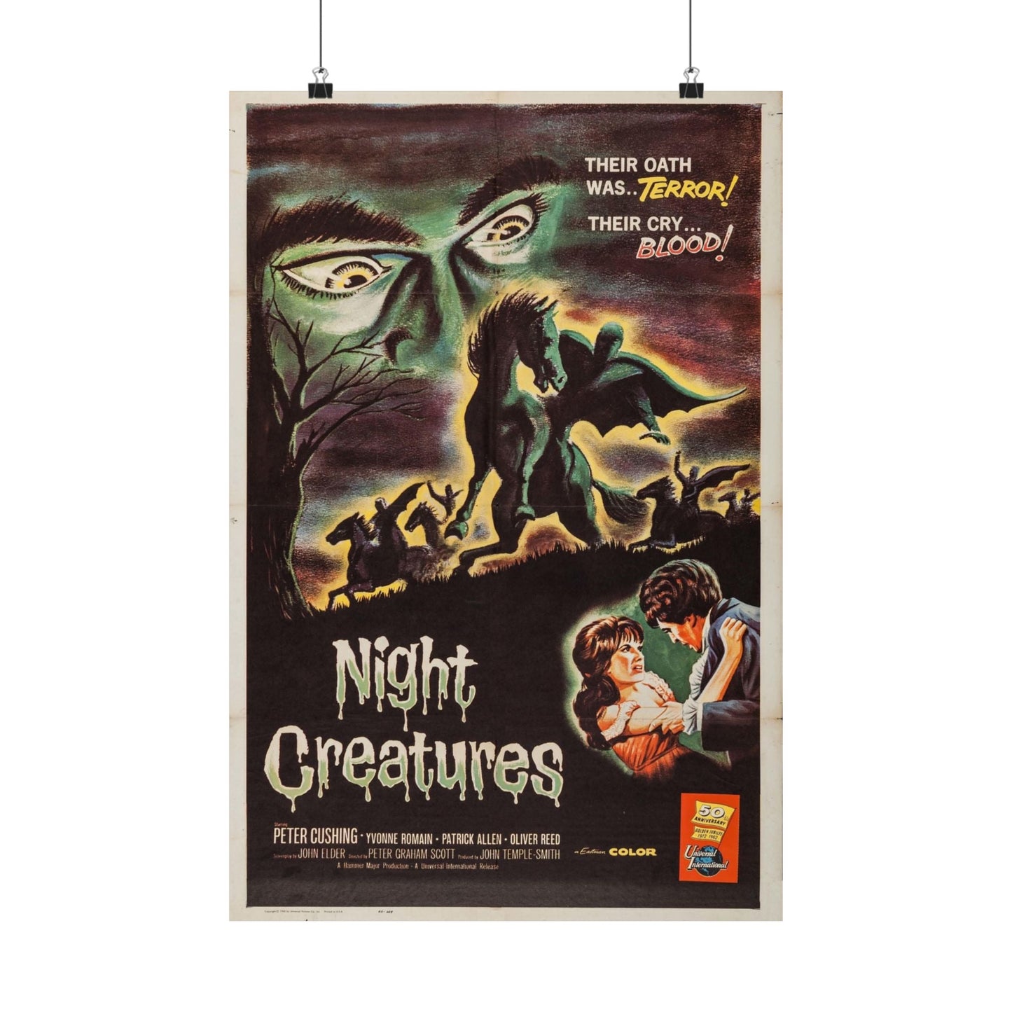 NIGHT CREATURES (4) 1962 - Paper Movie Poster-16″ x 24″-The Sticker Space