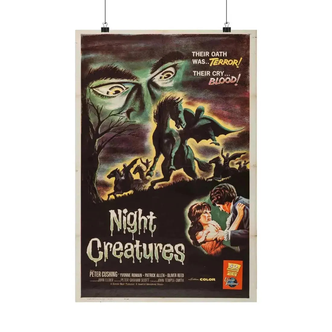 NIGHT CREATURES (4) 1962 - Paper Movie Poster 16″ x 24″ Matte - The Sticker Space