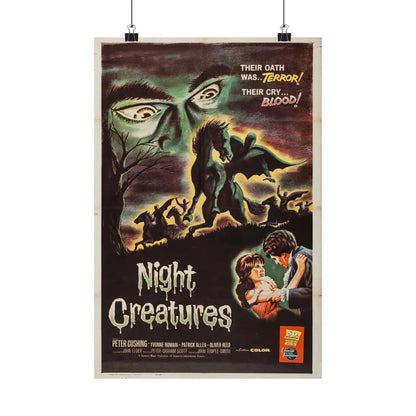 NIGHT CREATURES (4) 1962 - Paper Movie Poster - The Sticker Space