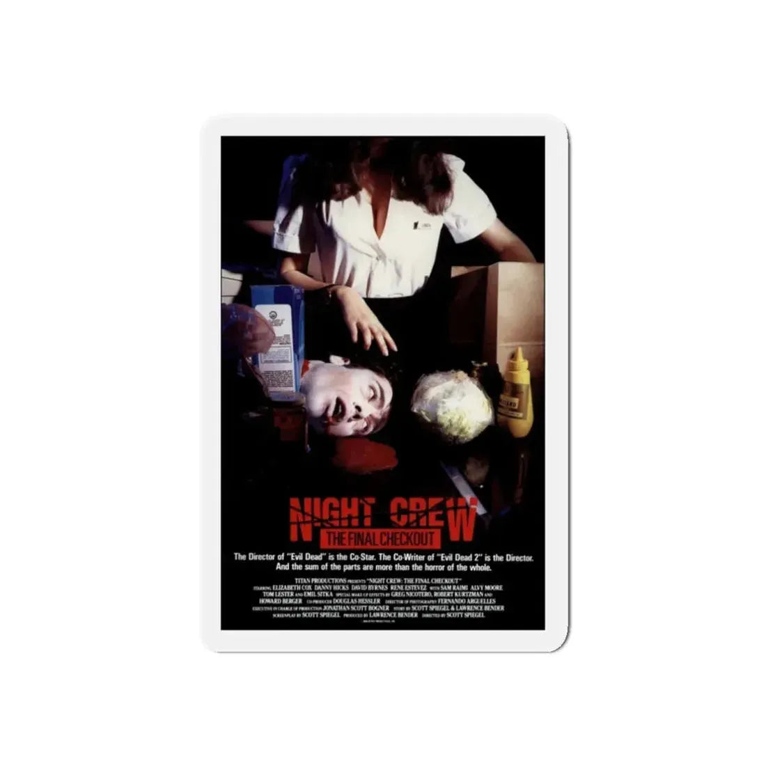 NIGHT CREW THE FINAL CHECKOUT (INTRUDER) 1989 Movie Poster - Refrigerator Magnet - The Sticker Space