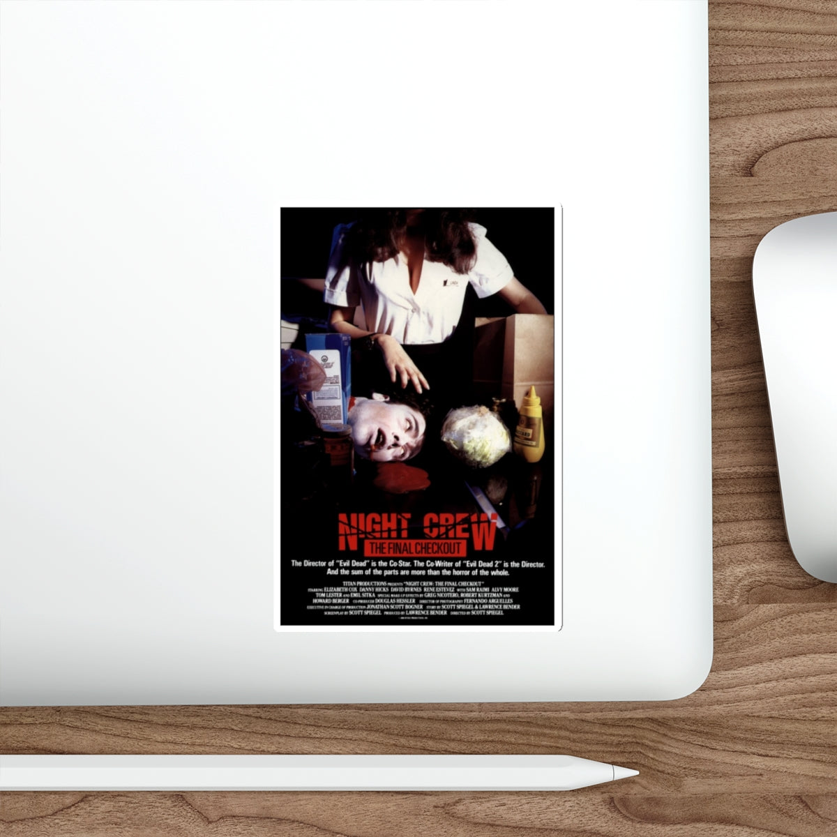 NIGHT CREW THE FINAL CHECKOUT (INTRUDER) 1989 Movie Poster STICKER Vinyl Die-Cut Decal-The Sticker Space