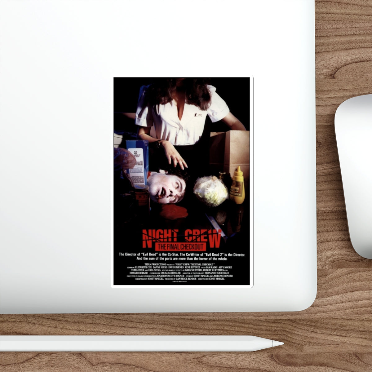 NIGHT CREW THE FINAL CHECKOUT (INTRUDER) 1989 Movie Poster STICKER Vinyl Die-Cut Decal-The Sticker Space