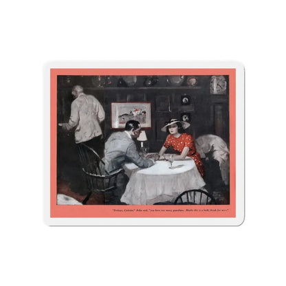 Night-desk Daddies (1), The American Magazine, December 1936 (Magazine Illustration) Refrigerator Magnet - The Sticker Space