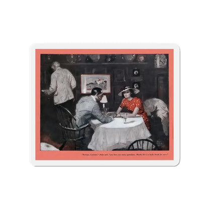 Night-desk Daddies (1), The American Magazine, December 1936 (Magazine Illustration) Refrigerator Magnet - The Sticker Space