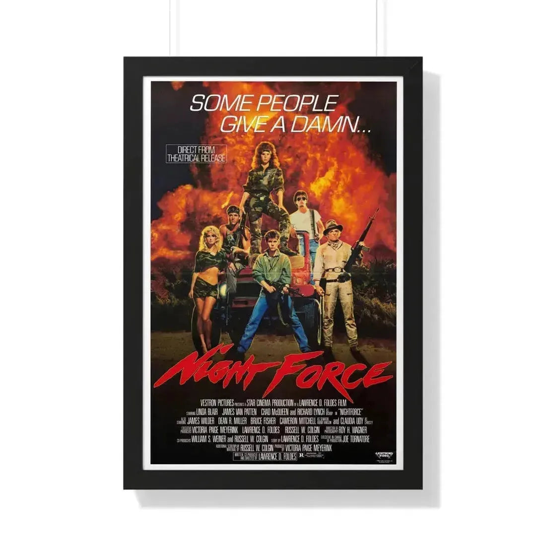 NIGHT FORCE 1987 - Framed Movie Poster 20" x 30" Black - The Sticker Space