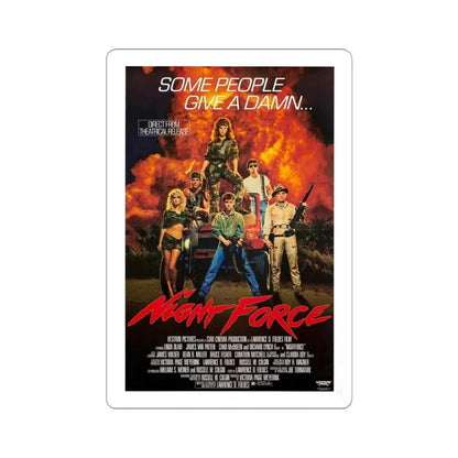 NIGHT FORCE 1987 Movie Poster - STICKER Vinyl Kiss-Cut Decal 6 Inch White - The Sticker Space