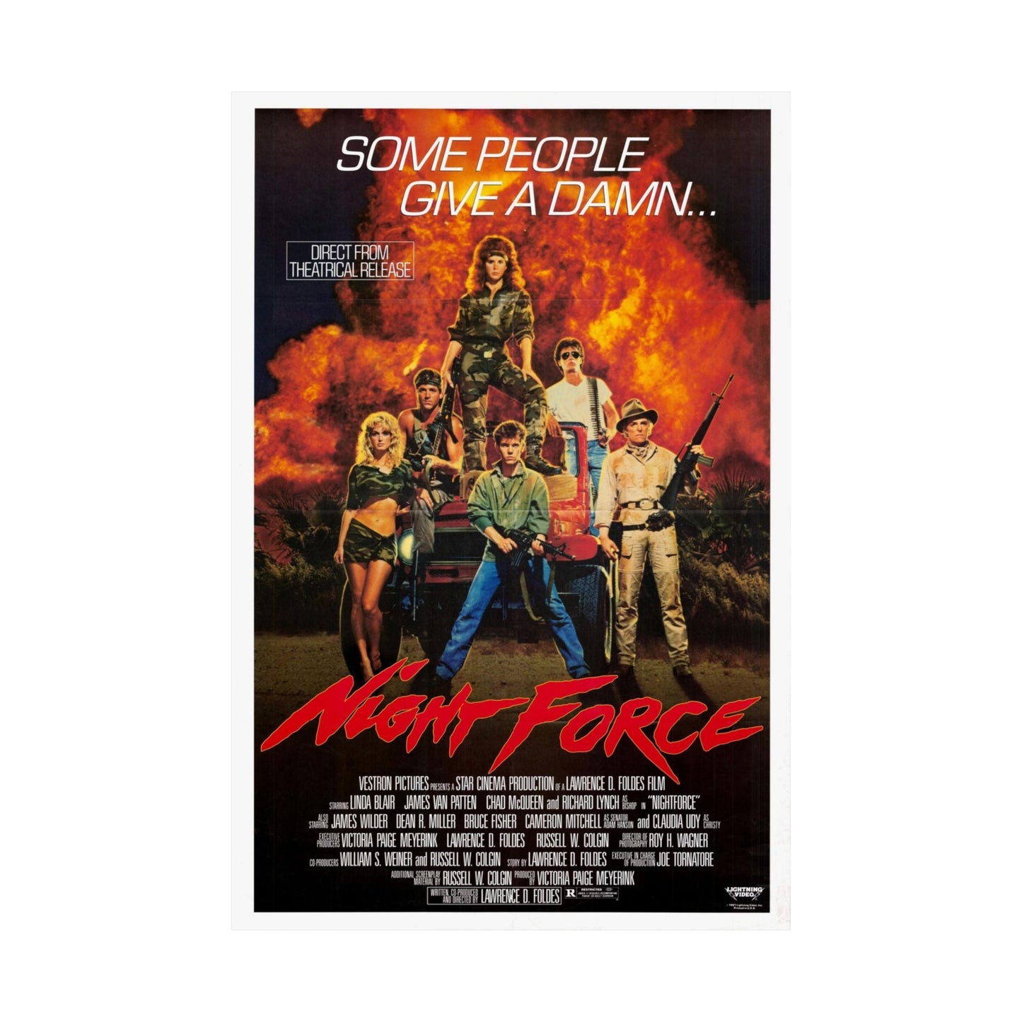 NIGHT FORCE 1987 - Paper Movie Poster-The Sticker Space