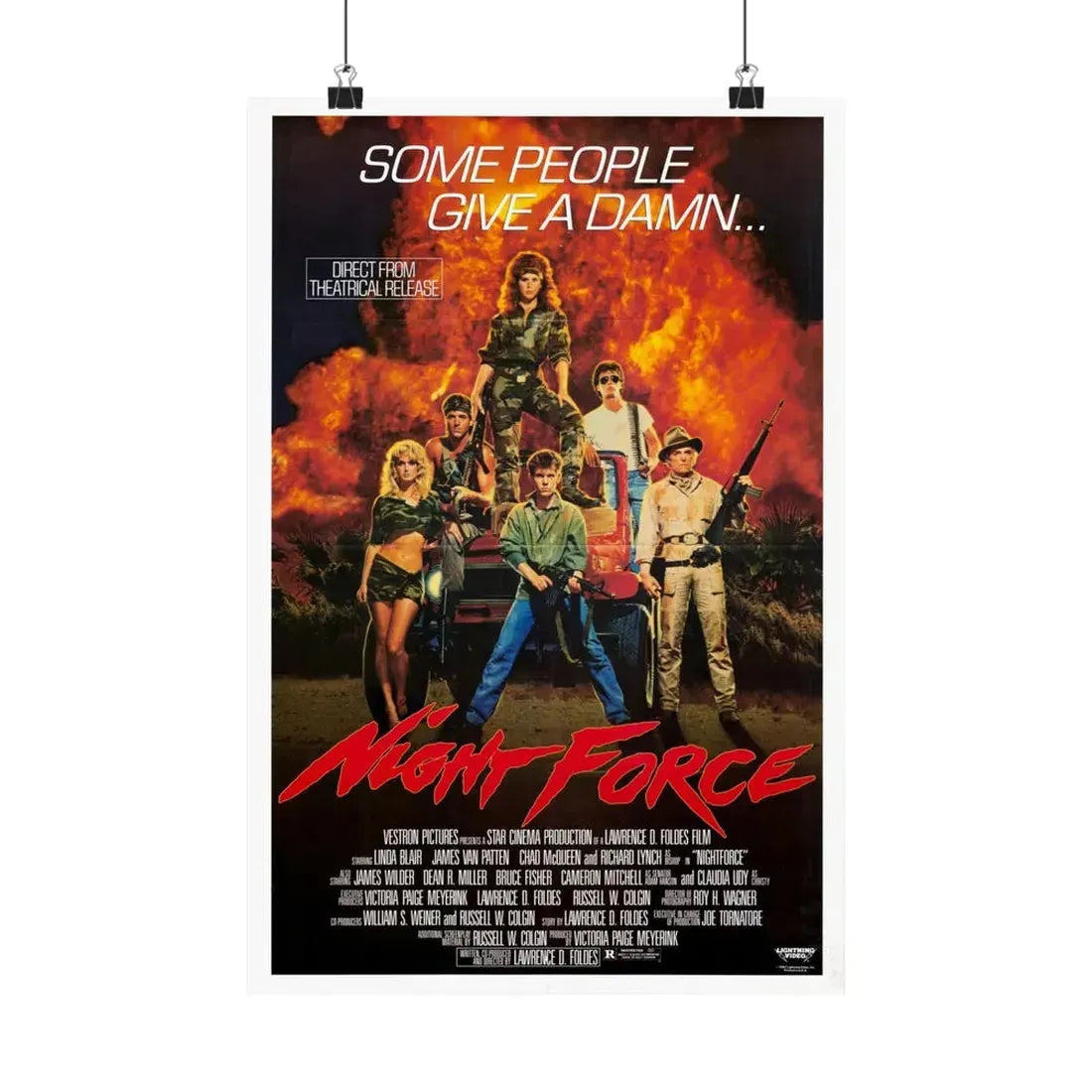 NIGHT FORCE 1987 - Paper Movie Poster - The Sticker Space