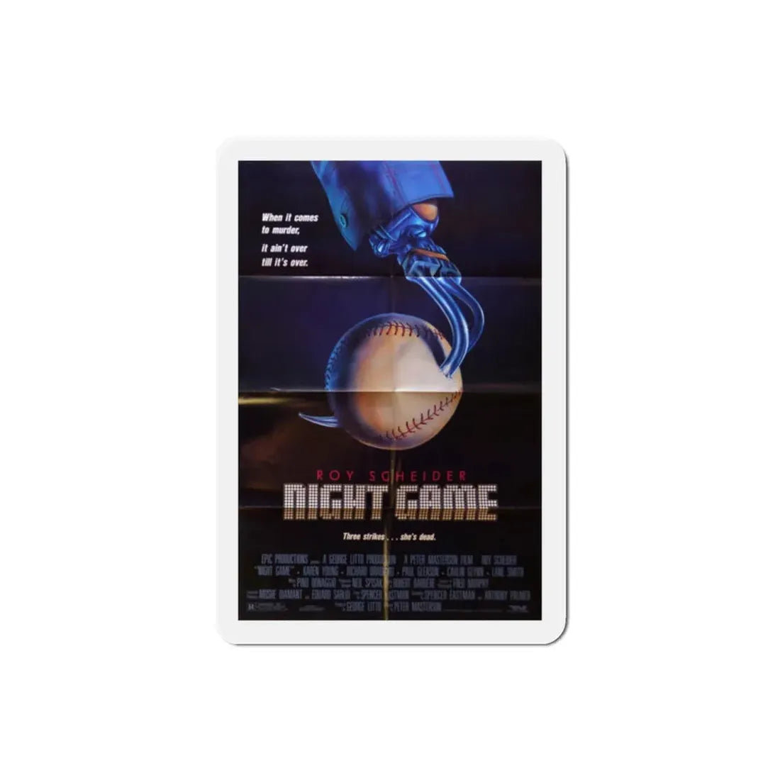 Night Game 1989 Movie Poster Refrigerator Magnet - The Sticker Space
