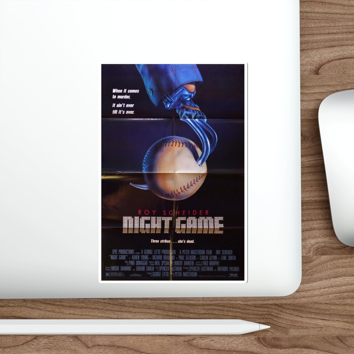 Night Game 1989 Movie Poster STICKER Vinyl Die-Cut Decal-The Sticker Space