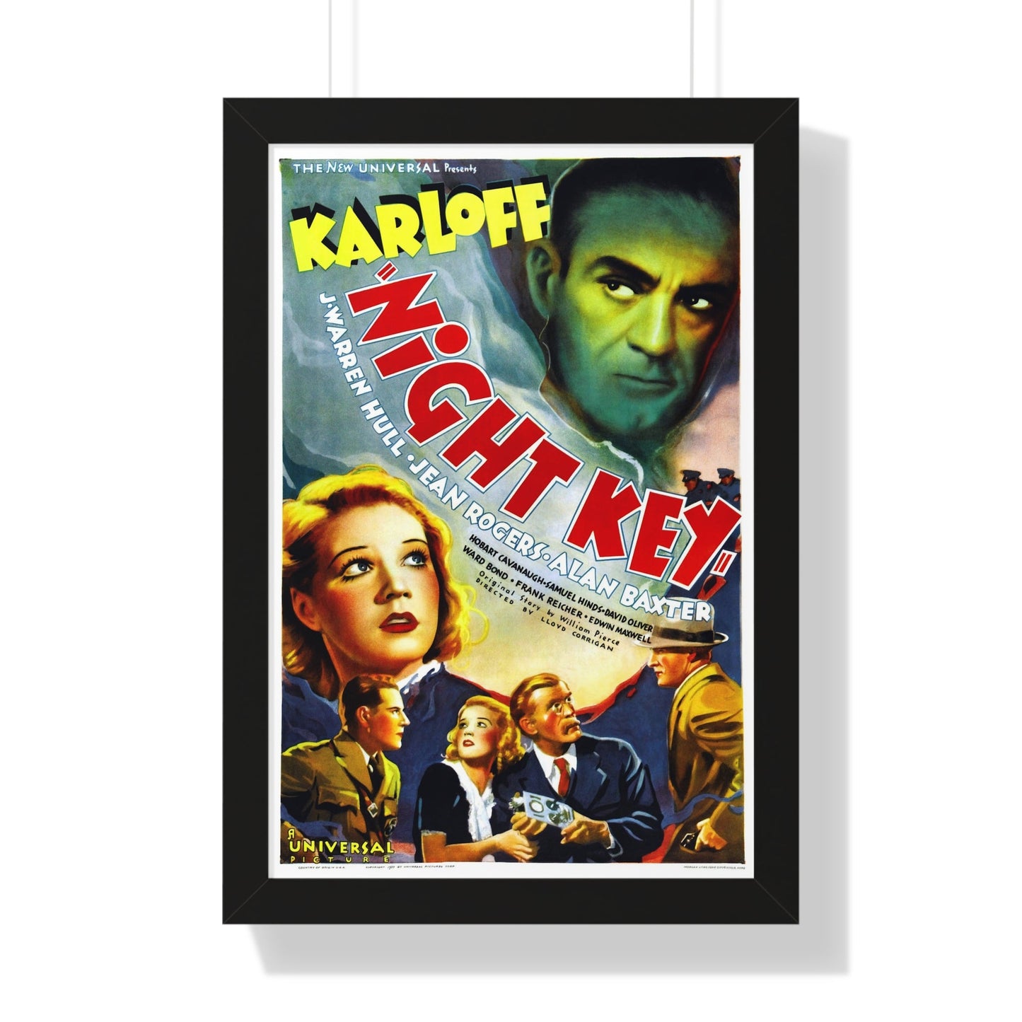 NIGHT KEY 1937 - Framed Movie Poster-16″ x 24″-The Sticker Space