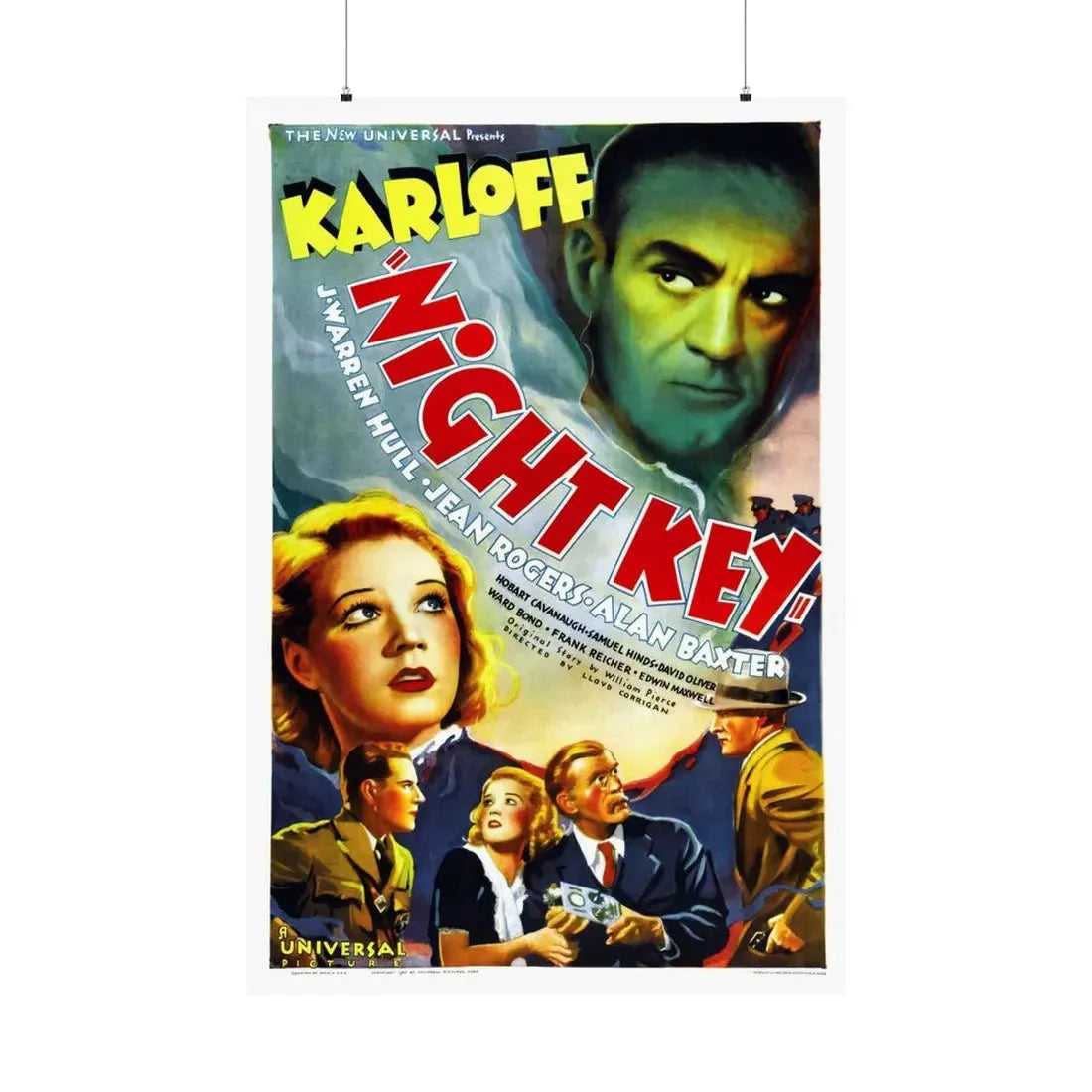 NIGHT KEY 1937 - Paper Movie Poster - The Sticker Space