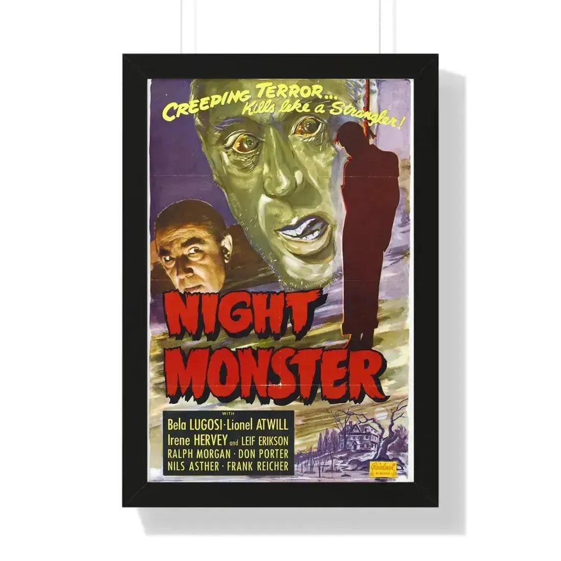 NIGHT MONSTER 1942 - Framed Movie Poster 16″ x 24″ Black - The Sticker Space
