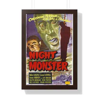 NIGHT MONSTER 1942 - Framed Movie Poster-16″ x 24″-The Sticker Space