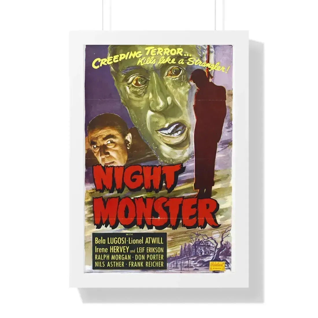 NIGHT MONSTER 1942 - Framed Movie Poster 16″ x 24″ White - The Sticker Space