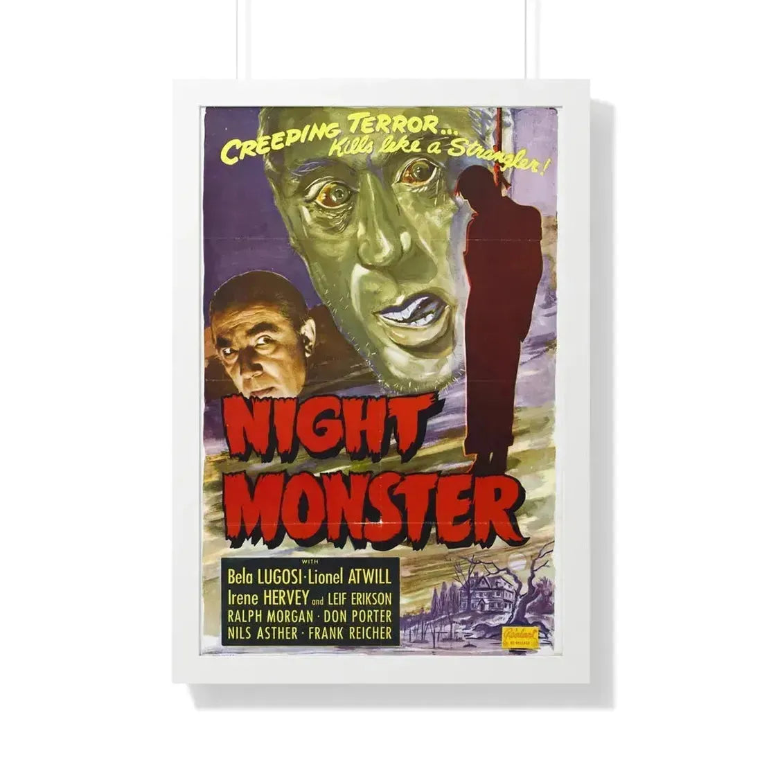 NIGHT MONSTER 1942 - Framed Movie Poster 20" x 30" White - The Sticker Space