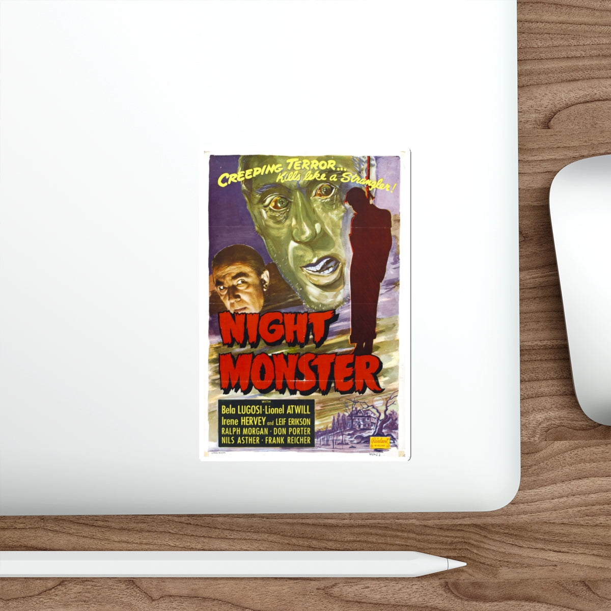 NIGHT MONSTER 1942 Movie Poster STICKER Vinyl Die-Cut Decal-The Sticker Space