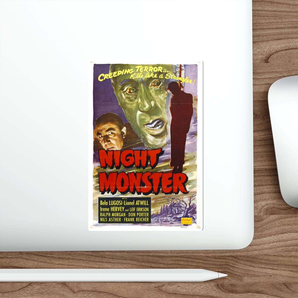 NIGHT MONSTER 1942 Movie Poster STICKER Vinyl Die-Cut Decal-The Sticker Space