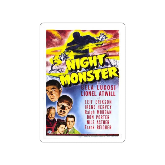 NIGHT MONSTER (2) 1942 Movie Poster STICKER Vinyl Die-Cut Decal 2 Inch - The Sticker Space
