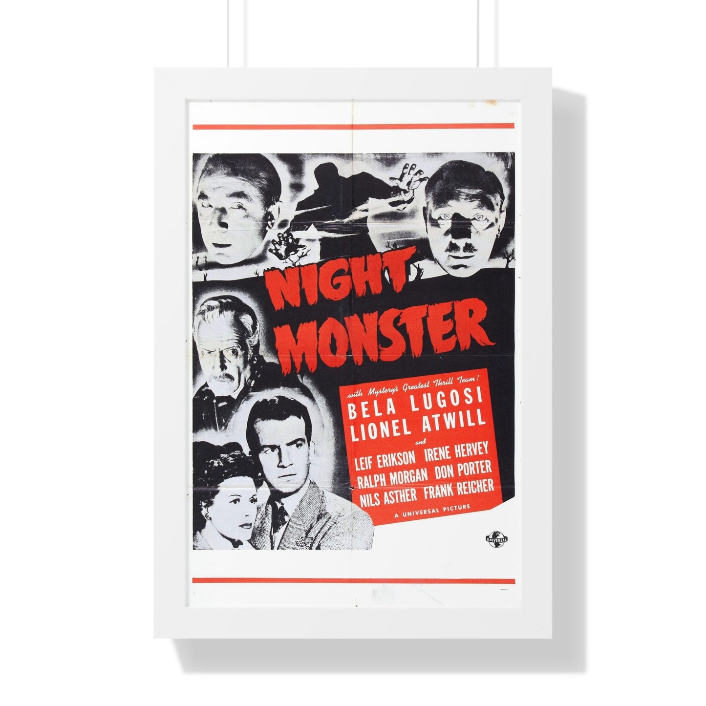 NIGHT MONSTER (3) 1942 - Framed Movie Poster-16″ x 24″-The Sticker Space