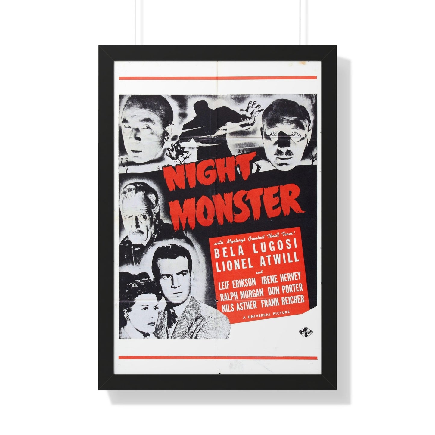 NIGHT MONSTER (3) 1942 - Framed Movie Poster-20" x 30"-The Sticker Space