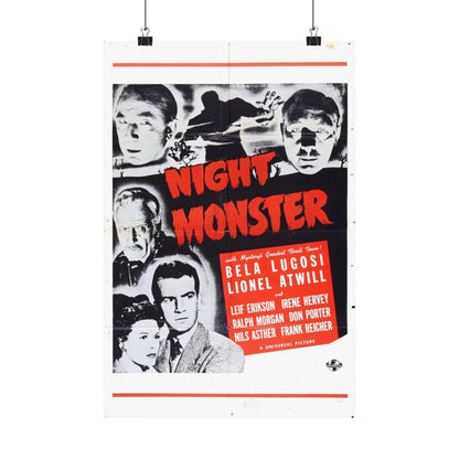 NIGHT MONSTER (3) 1942 - Paper Movie Poster-12″ x 18″-The Sticker Space