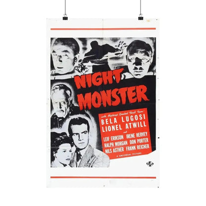 NIGHT MONSTER (3) 1942 - Paper Movie Poster 16″ x 24″ Matte - The Sticker Space
