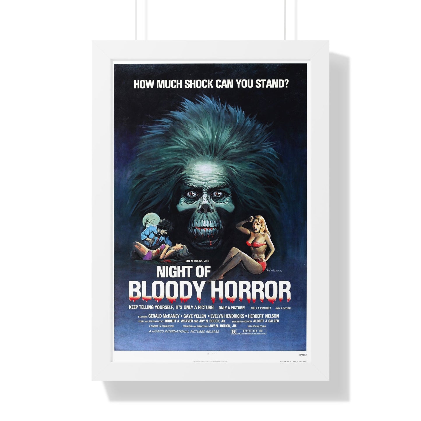 NIGHT OF BLOODY HORROR 1969 - Framed Movie Poster-16″ x 24″-The Sticker Space