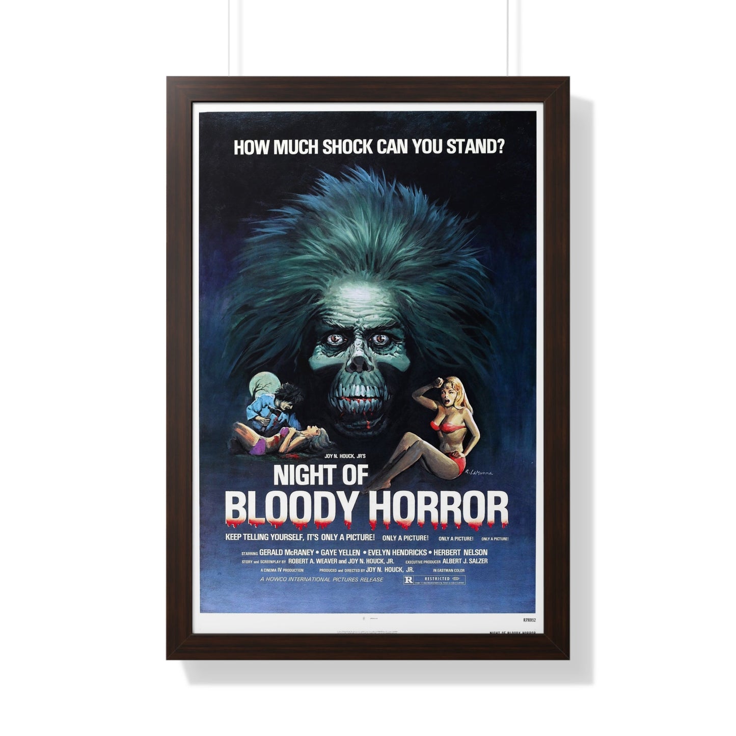 NIGHT OF BLOODY HORROR 1969 - Framed Movie Poster-20" x 30"-The Sticker Space