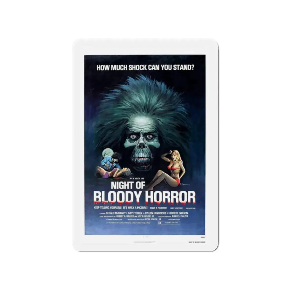 NIGHT OF BLOODY HORROR 1969 Movie Poster - Refrigerator Magnet - The Sticker Space