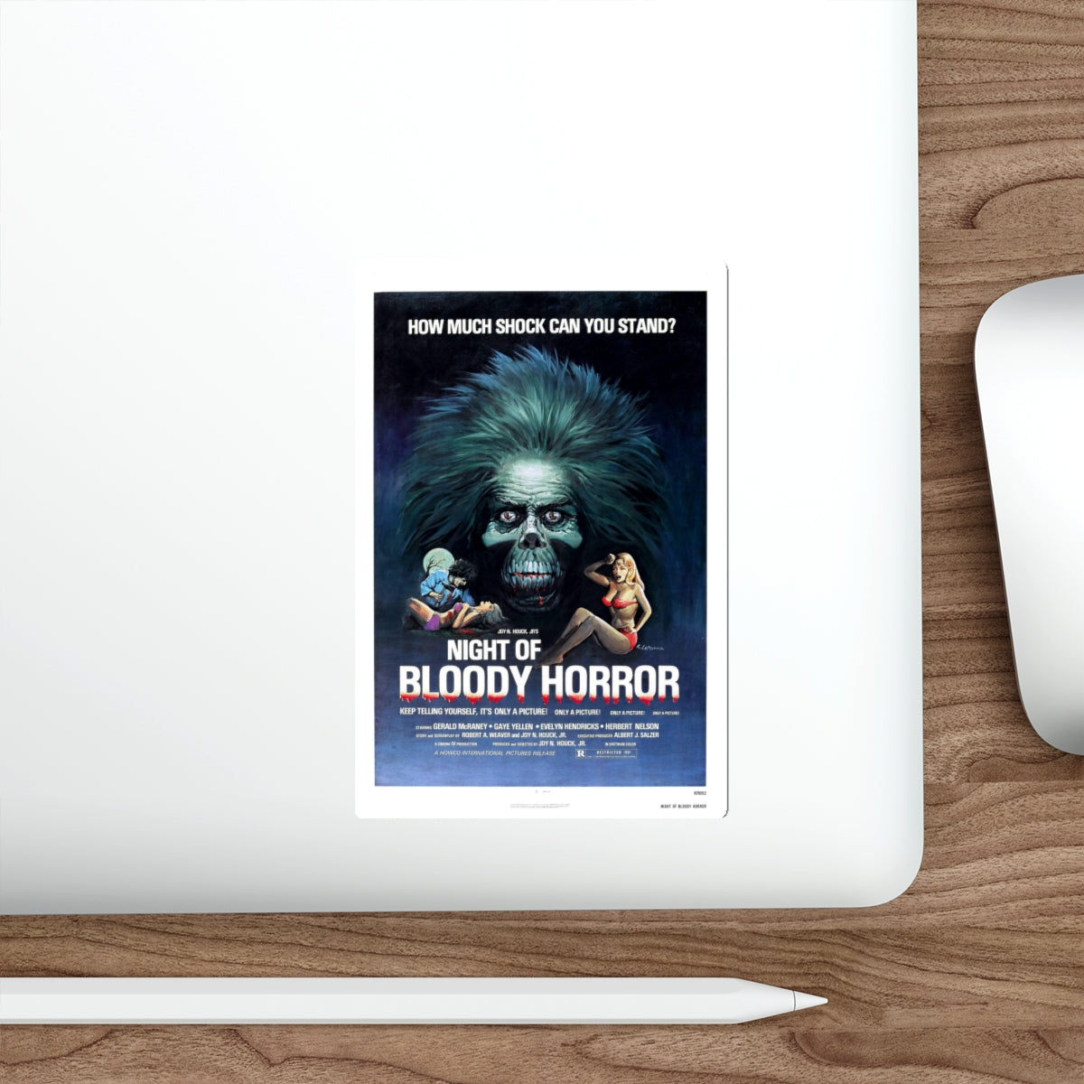 NIGHT OF BLOODY HORROR 1969 Movie Poster STICKER Vinyl Die-Cut Decal-The Sticker Space