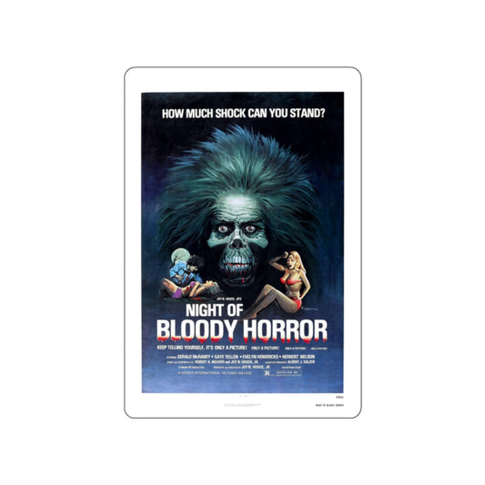 NIGHT OF BLOODY HORROR 1969 Movie Poster STICKER Vinyl Die-Cut Decal-White-The Sticker Space