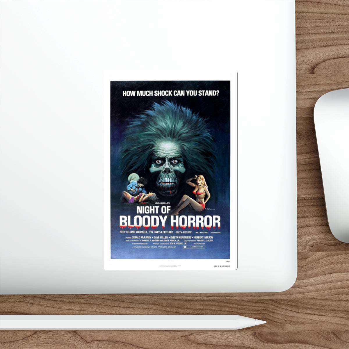 NIGHT OF BLOODY HORROR 1969 Movie Poster STICKER Vinyl Die-Cut Decal-The Sticker Space