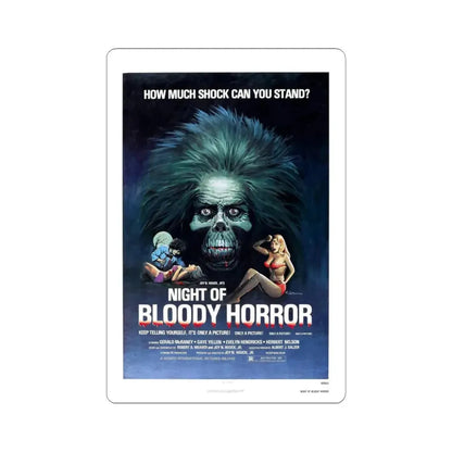 NIGHT OF BLOODY HORROR 1969 Movie Poster - STICKER Vinyl Kiss-Cut Decal 3 Inch White - The Sticker Space