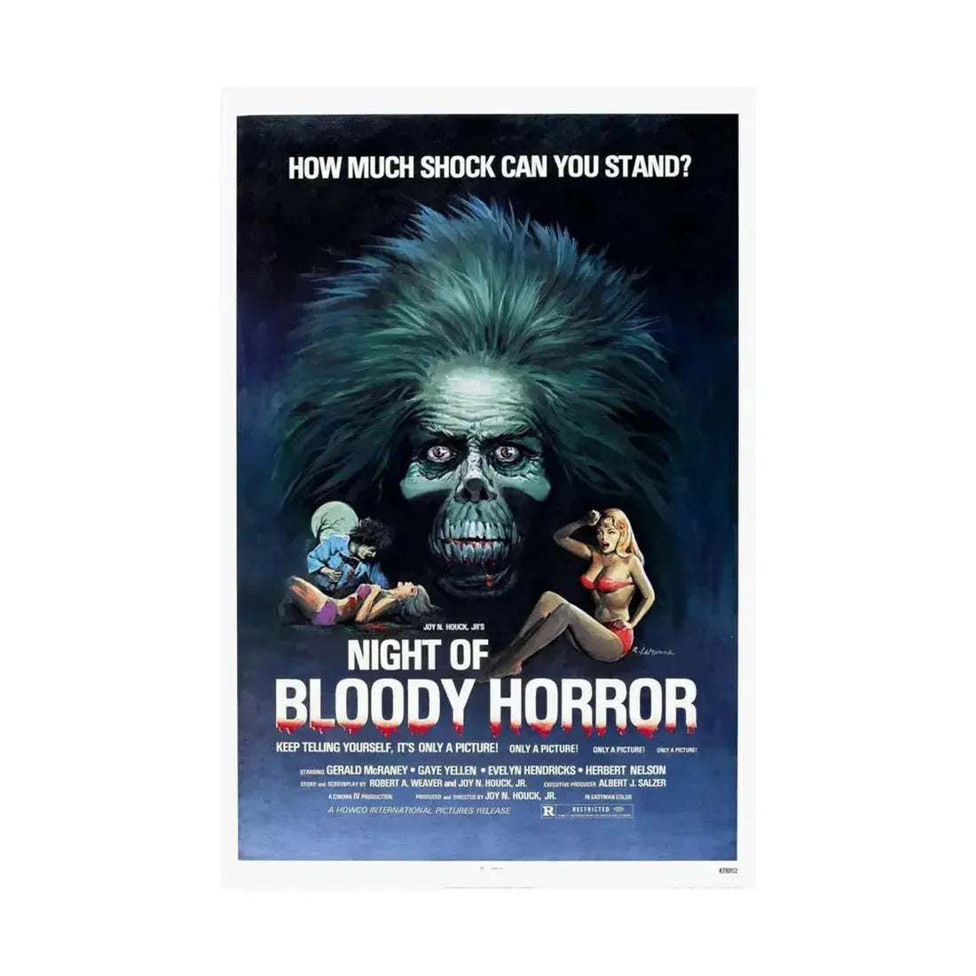 NIGHT OF BLOODY HORROR 1969 - Paper Movie Poster - The Sticker Space