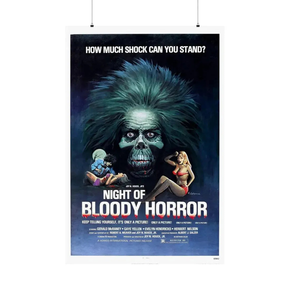 NIGHT OF BLOODY HORROR 1969 - Paper Movie Poster - The Sticker Space