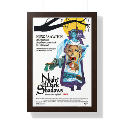 NIGHT OF DARK SHADOWS 1971 - Framed Movie Poster-16″ x 24″-The Sticker Space