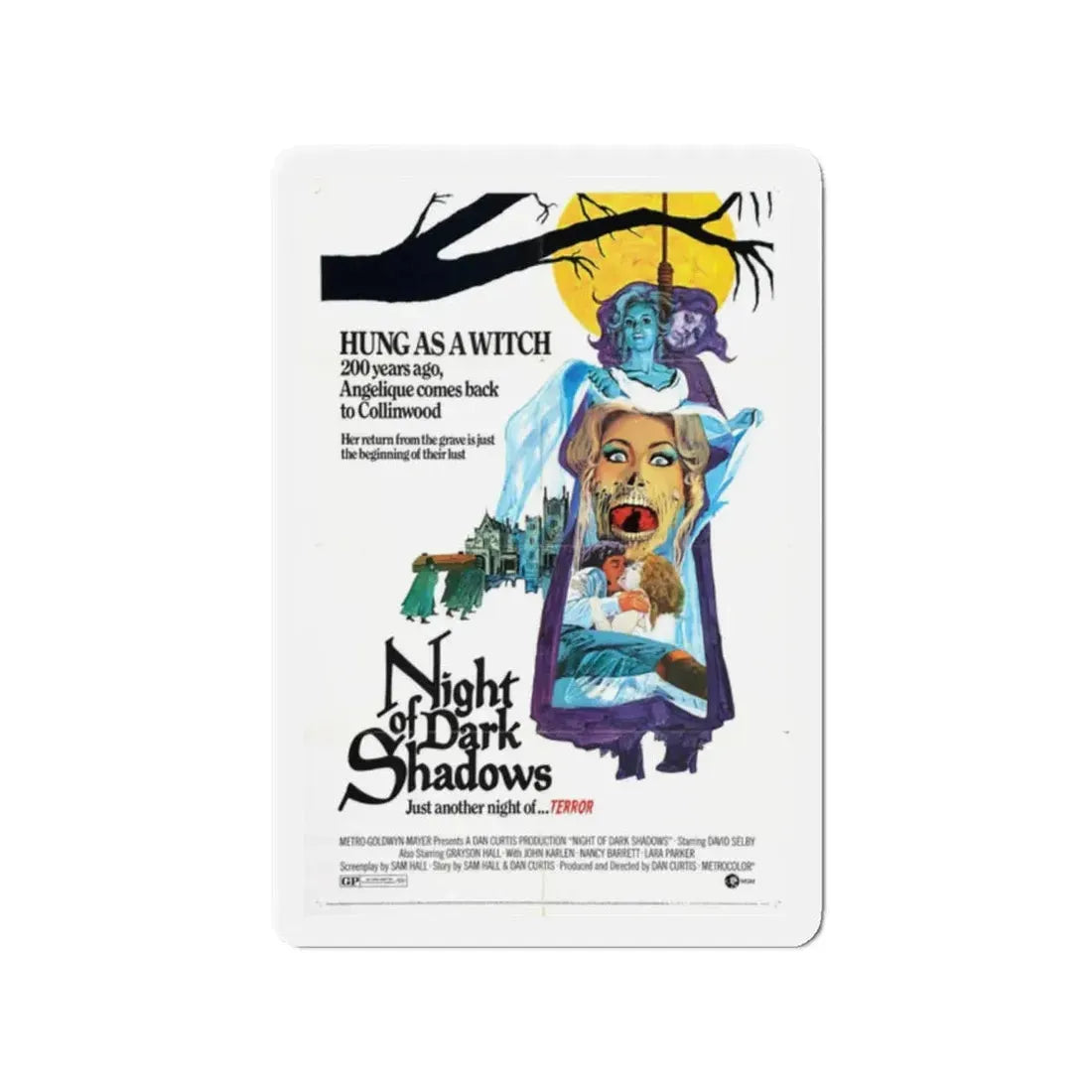 NIGHT OF DARK SHADOWS 1971 Movie Poster - Refrigerator Magnet - The Sticker Space