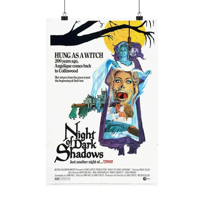 NIGHT OF DARK SHADOWS 1971 - Paper Movie Poster 12″ x 18″ Matte - The Sticker Space